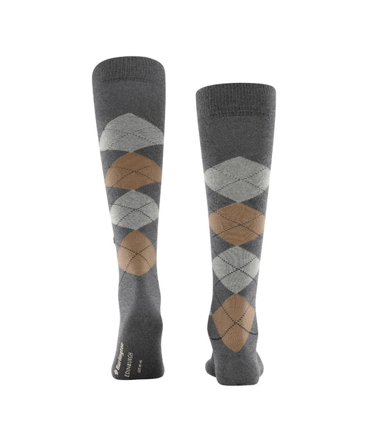 Burlington Edinburgh Herren-Kniestrümpfe | Grau
