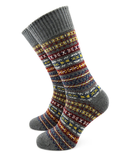 Sokken Fairisle Heavyweight | Charcoal