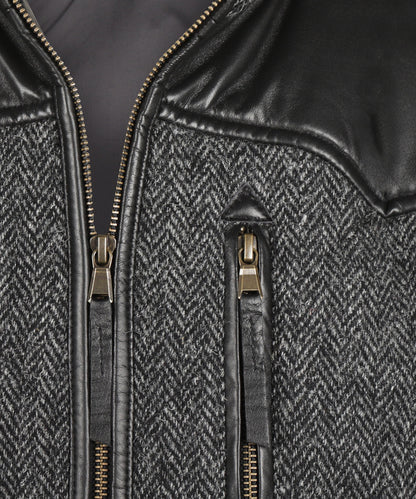 Bodywarmer | Grijs herringbone