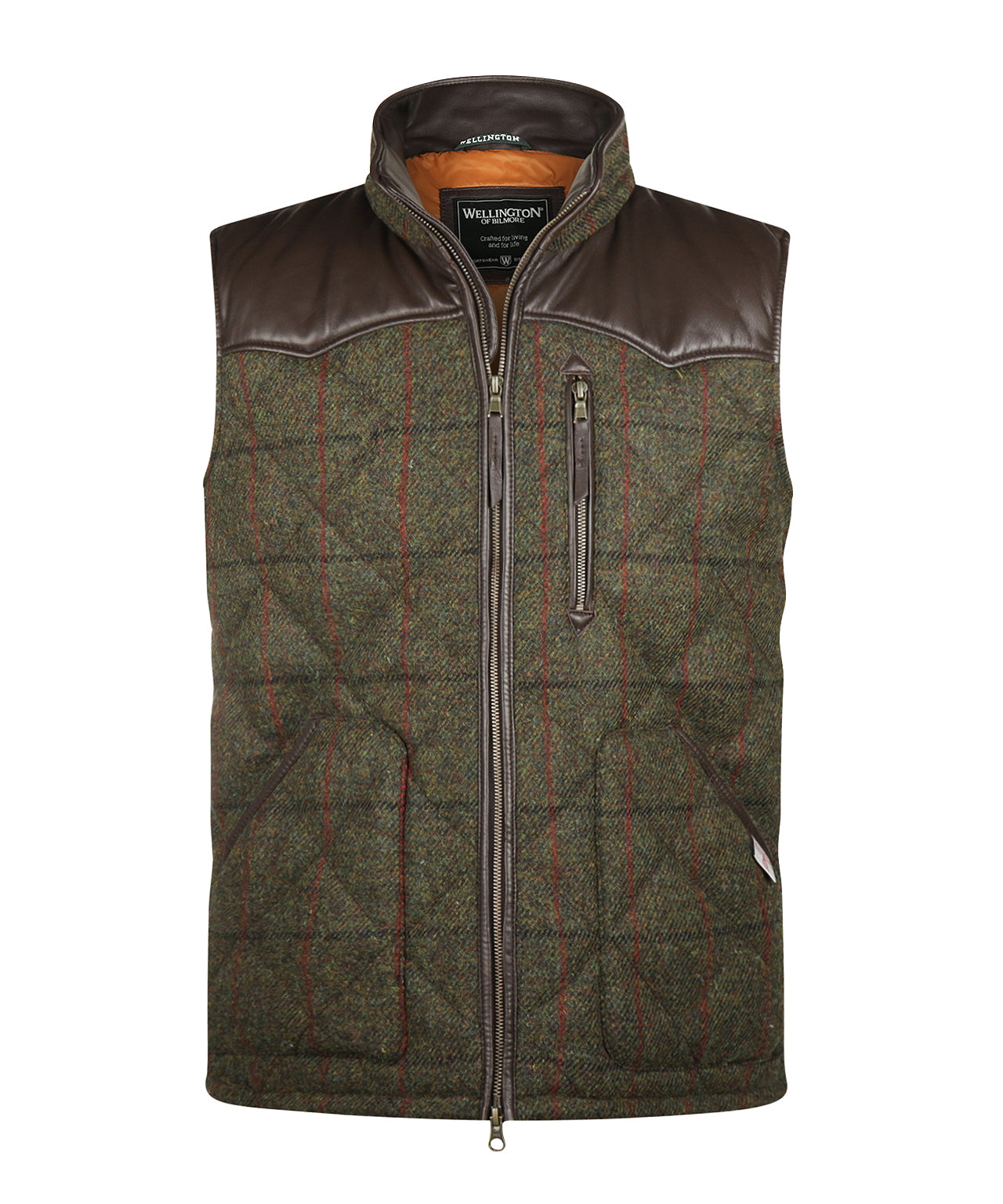 Bodywarmer Levi | Mosgroen Ruit