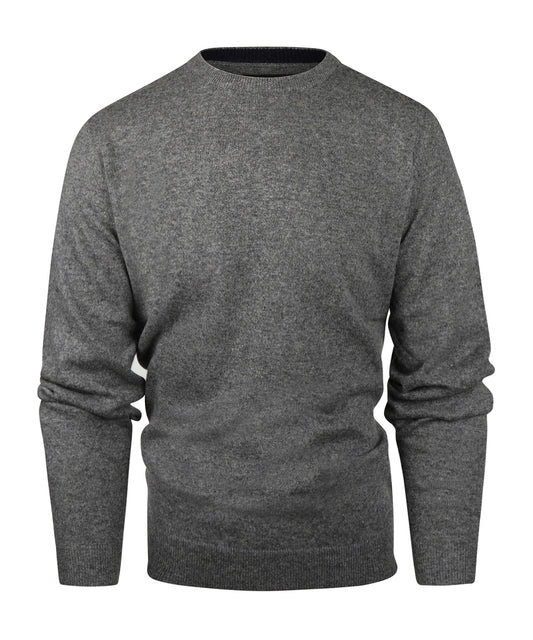 Rundhals-Kaschmirpullover | Grau