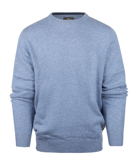 Round Neck Cashmere Sweater | Blue