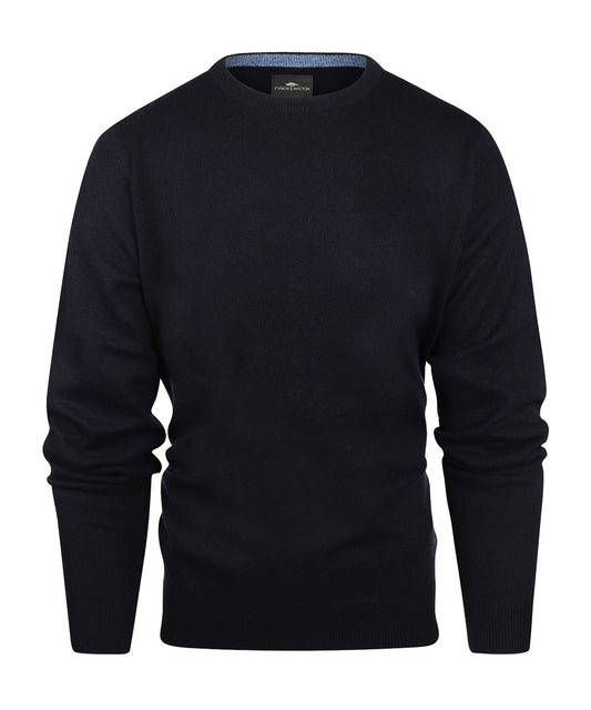 Rundhals-Kaschmirpullover | Marineblau