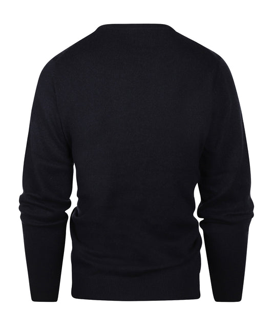 Rundhals-Kaschmirpullover | Marineblau