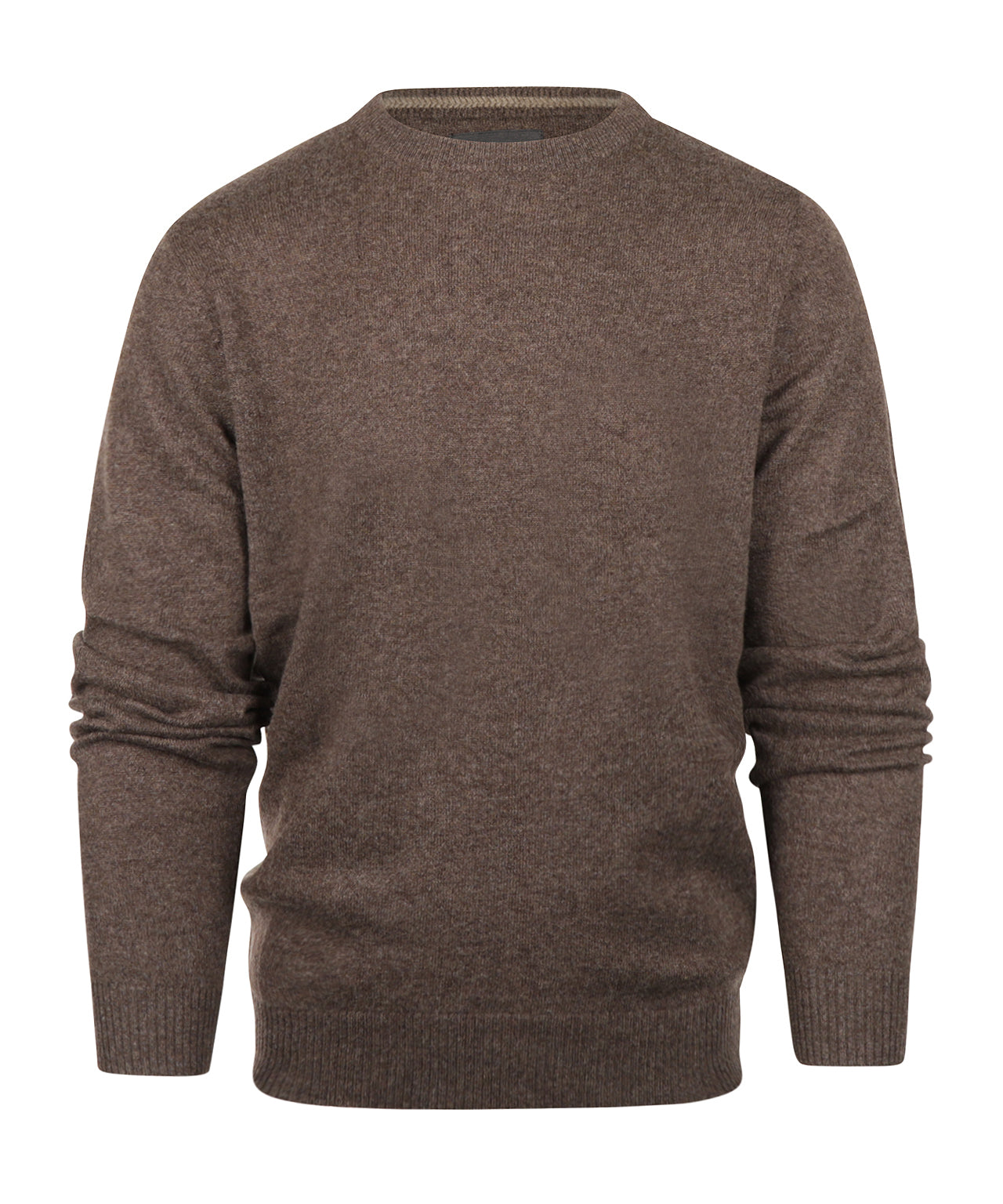 Round Neck Cashmere Sweater | Brown