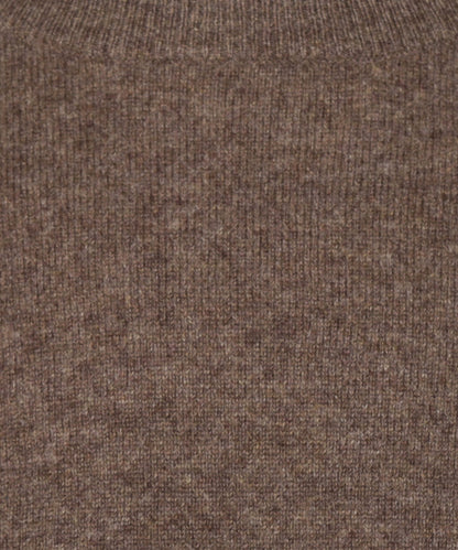Round Neck Cashmere Sweater | Brown