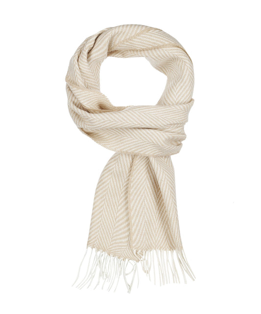 Lamsbswool/Cashmere Sjaal | Beige