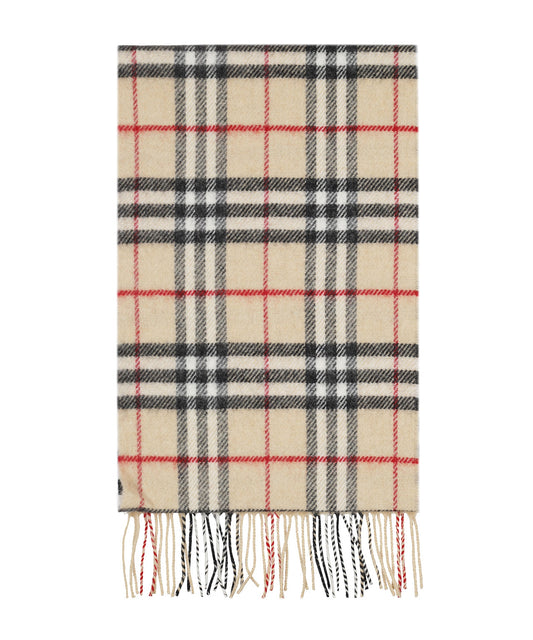 Lamswollen Sjaal | Beige Tartan
