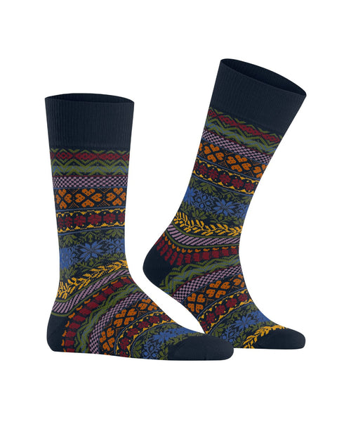 Burlington Country Fair Isle sok | Blauw