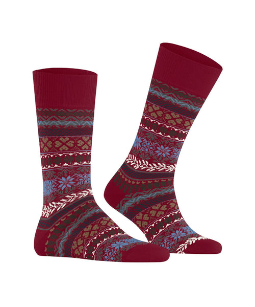 Burlington Country Fair Isle sok | Rood