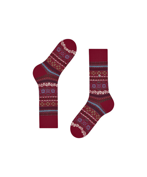 Burlington Country Fair Isle sok | Rood