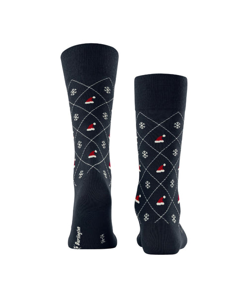 Burlington X-Mas Argyle sok | Blauw