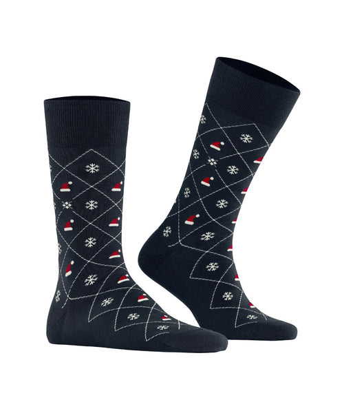 Burlington X-Mas Argyle sok | Blauw