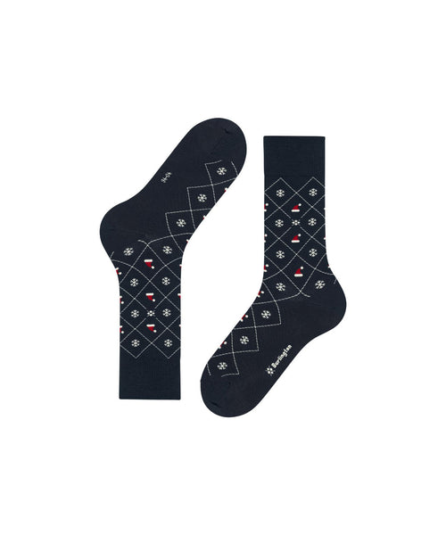 Burlington X-Mas Argyle sok | Blauw
