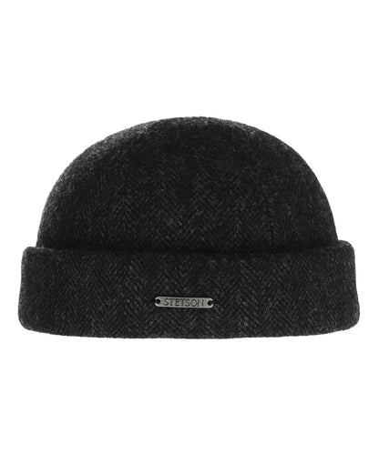 Docker Wool Herringbone | Zwart
