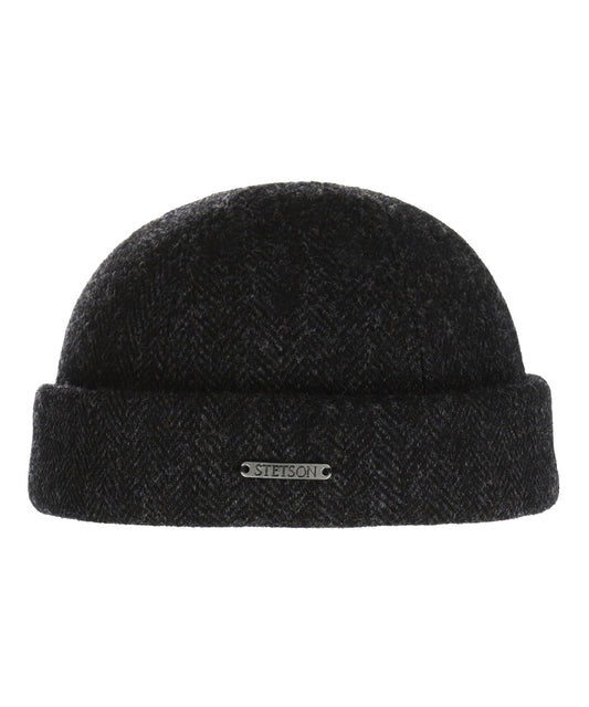 Docker Wool Herringbone | Zwart