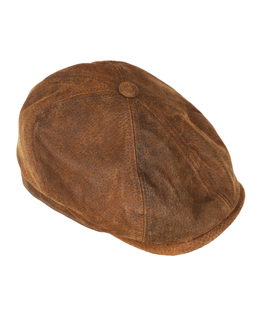 Stetson 6-Panel-Cap aus Schweinsleder | Braun