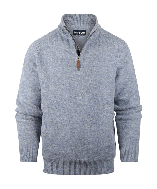 Barbour Talder Half Zip Strickpullover | Blau