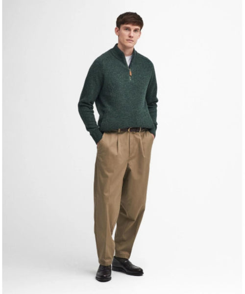 Barbour Talder Half Zip Knitted | Groen