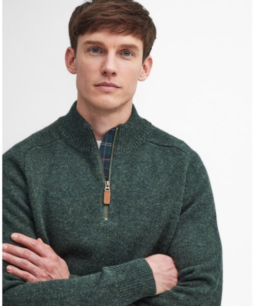 Barbour Talder Half Zip Knitted | Groen