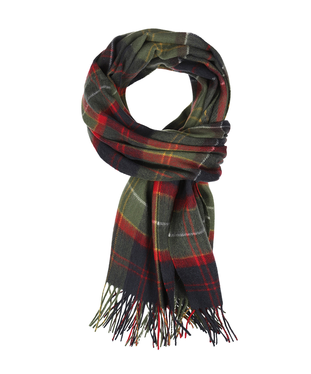 Barbour Brack Patchwork Tartan Scarf | Red