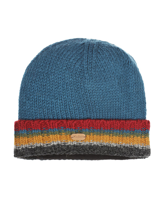 Muts Wol Fleece Lining | Blauwgroen