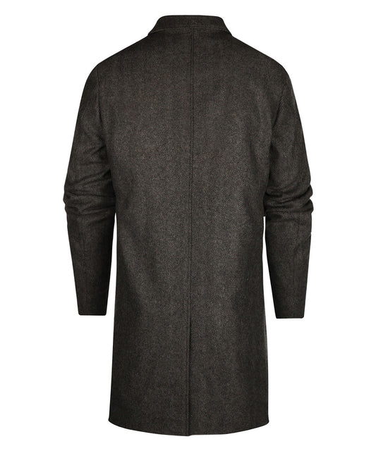 Langer Wollmischmantel | Braun