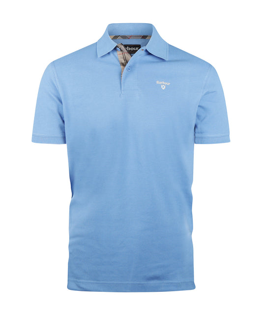 Tartan Pique Polo | Delft Blue