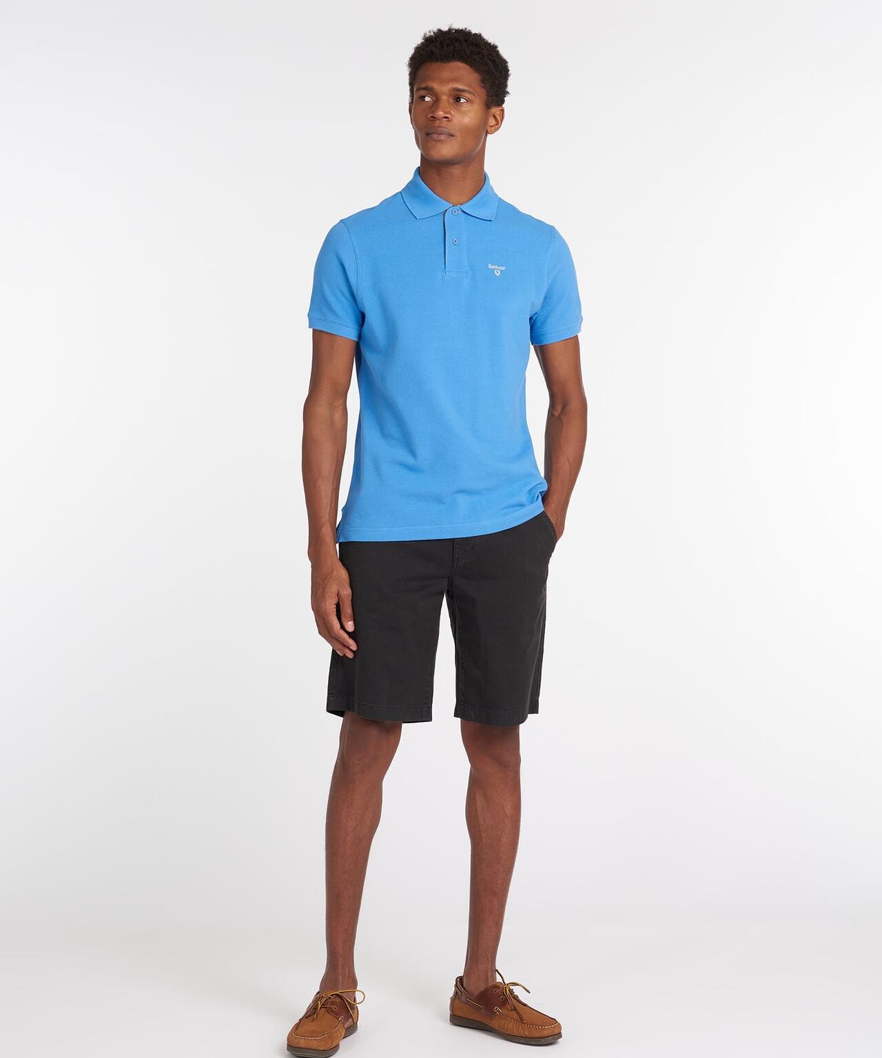 Barbour Tartan Piqué Polo | Blau
