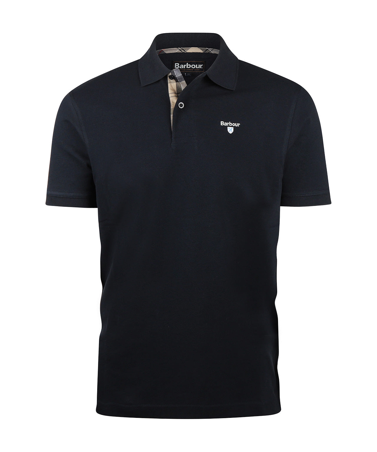Tartan Pique Polo | New Navy