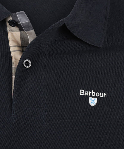 Tartan Pique Polo | New Navy