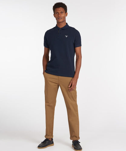 Tartan Pique Polo | New Navy