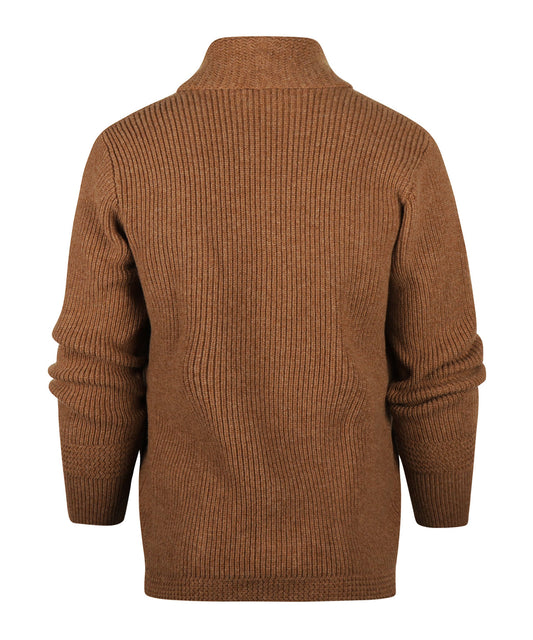 William Lockie Cardigan Jamie mit Schalkragen | Kamel