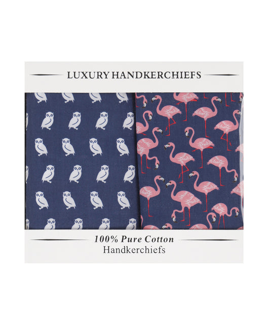 Zakdoeken 2-Pack | Flamingo Uil