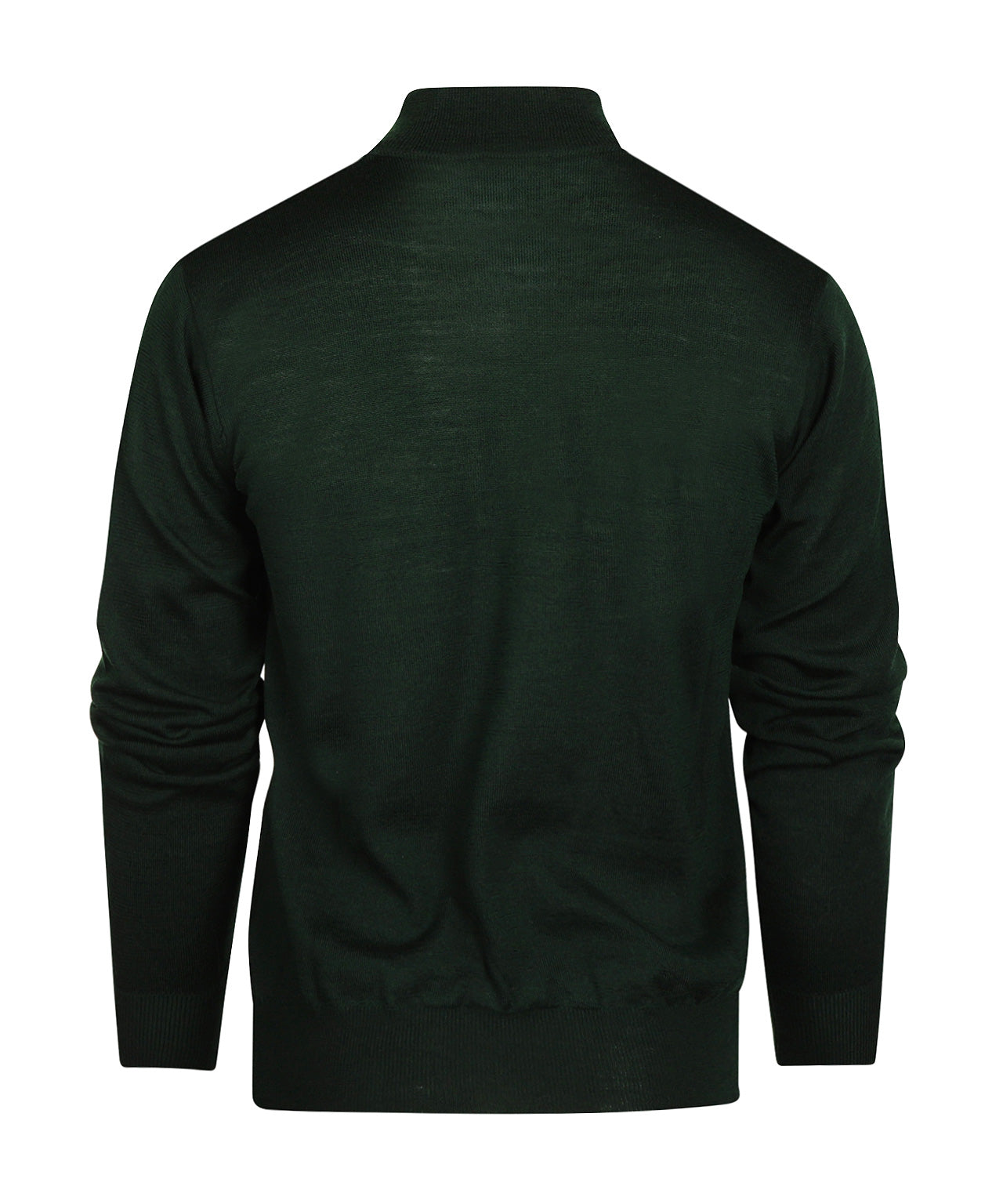 Merinowollpullover mit Reißverschlusskragen | Grün