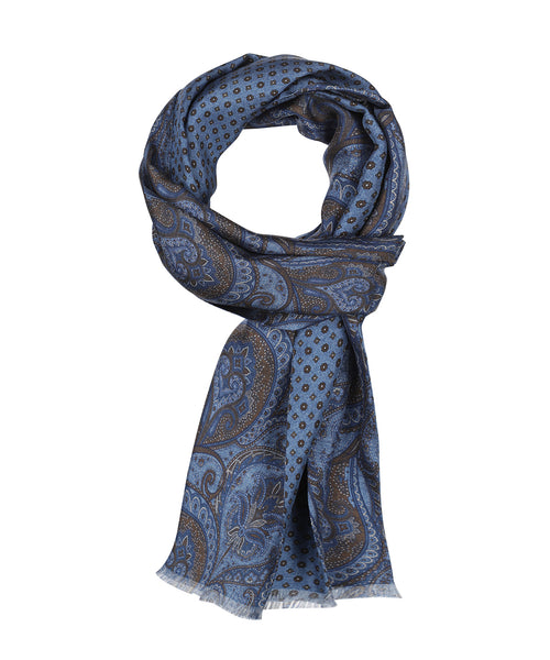 Sjaal 100% Zijde | Blauw