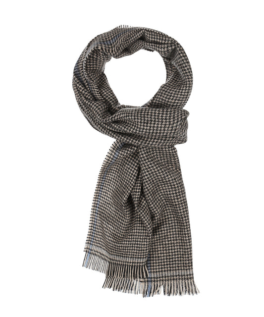 Sjaal 100% Cashmere | Zwart Ecru