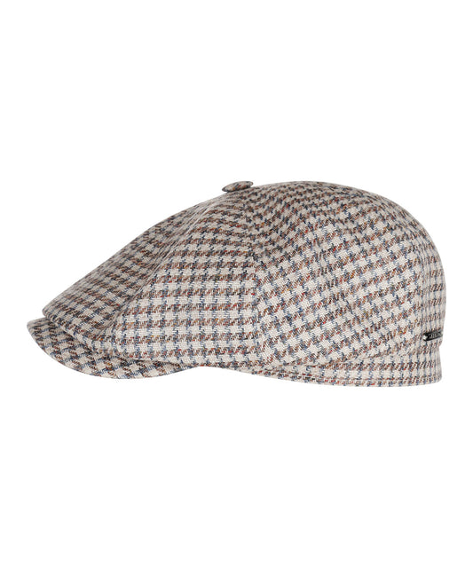 Hatteras Linen/Cotton Houndstooth | Beige/Bruin Houndstooth