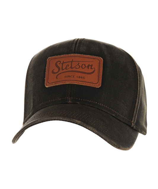 Stetson Baseballkappe mit Lederpatch | Braun