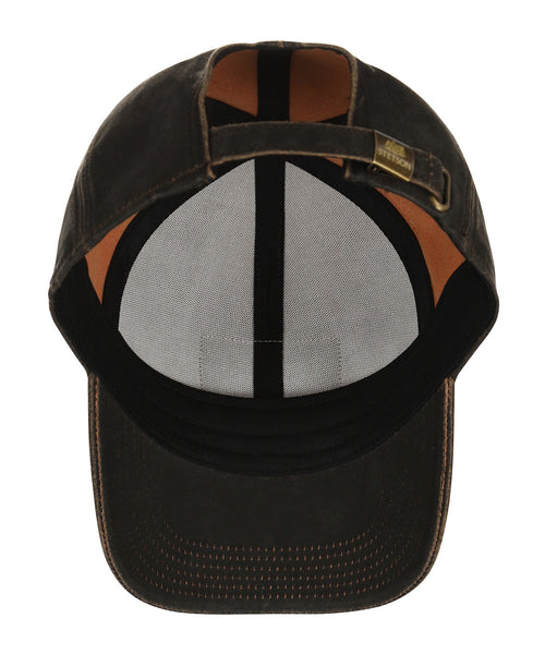 Stetson Baseball Cap CO/PES Leather Patch Bruin The English Hatter