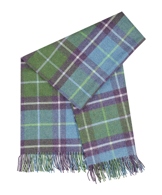 Plaid Lamswol 140X180 CM | Groen Blauw Tartan
