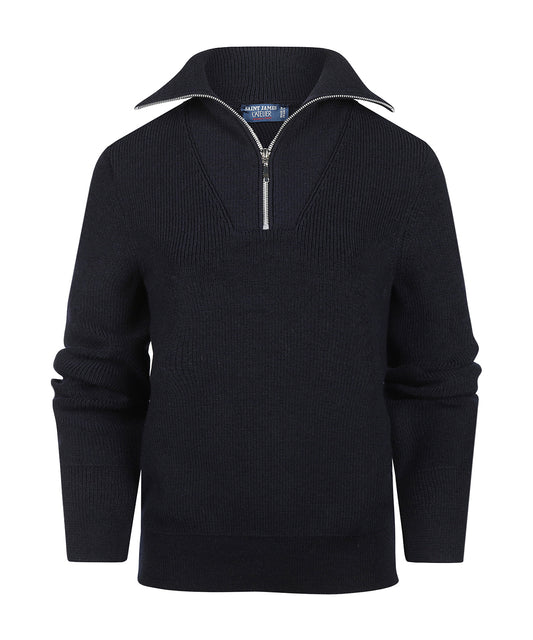 Saint James Damen-Pullover mit Reißverschluss | Marineblau
