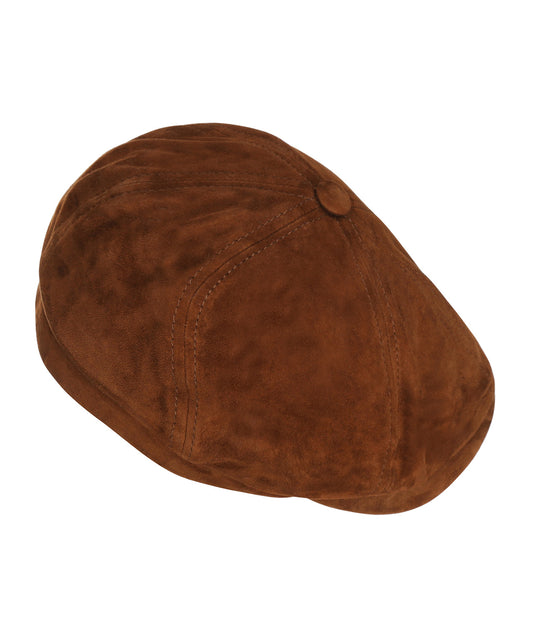 Stetson 6-Panel-Cap aus Ziegenveloursleder | Braun