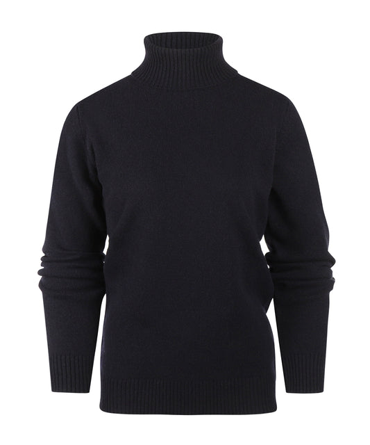 William Lockie Damen Kol Lammwolle | Marineblau