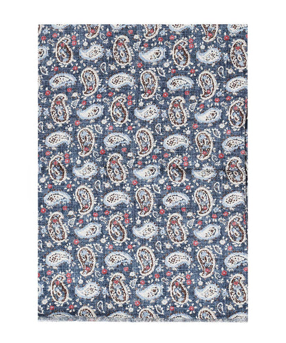 Sjaal 100% Zijde | Indigo Paisley
