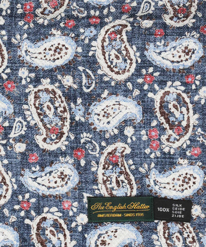 Sjaal 100% Zijde | Indigo Paisley