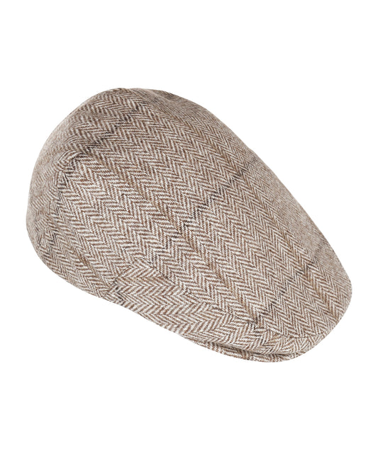 Klassieke Cap | Beige Wit Houndstooth
