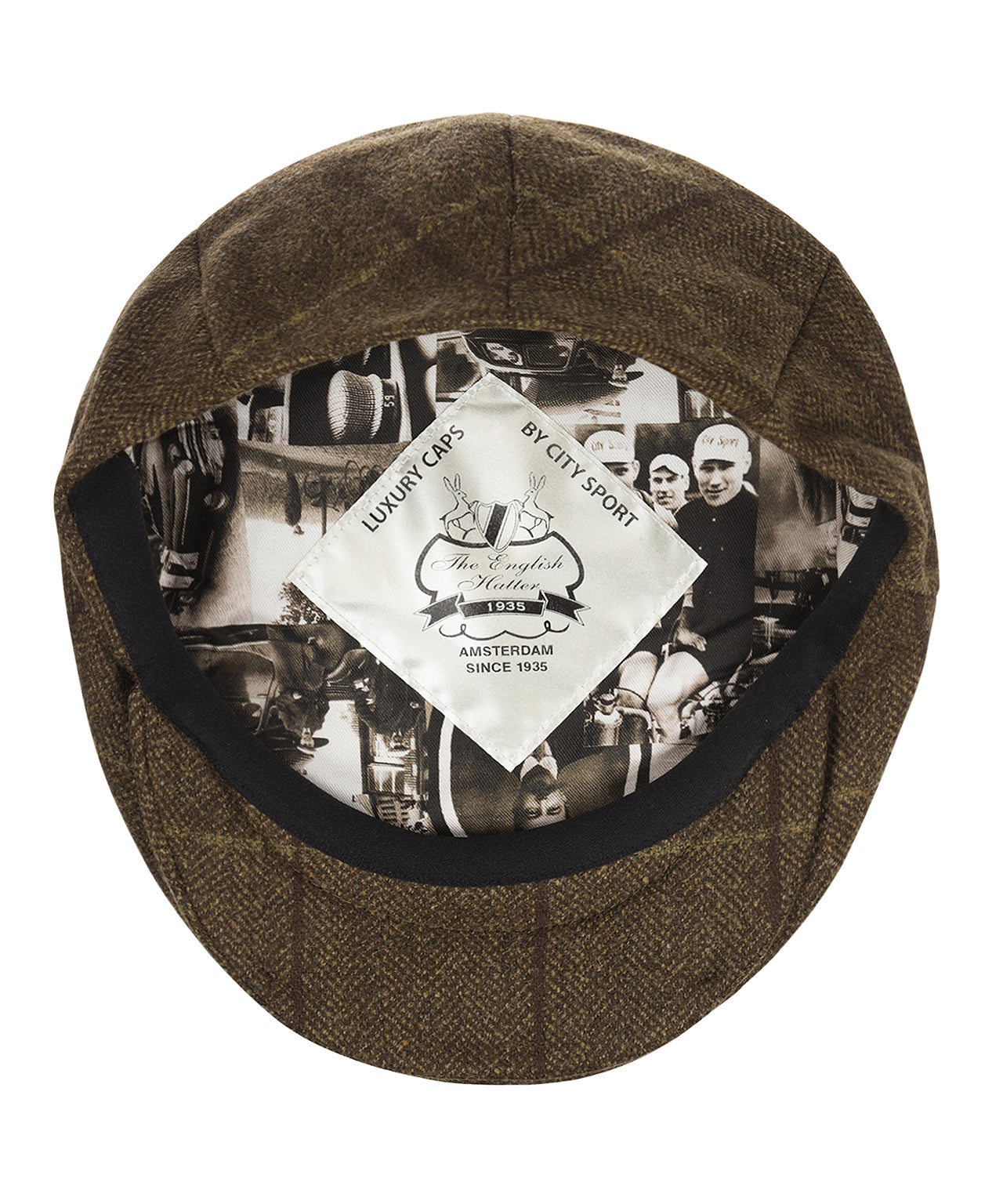 Klassieke Cap | Groen Herringbone Ruit