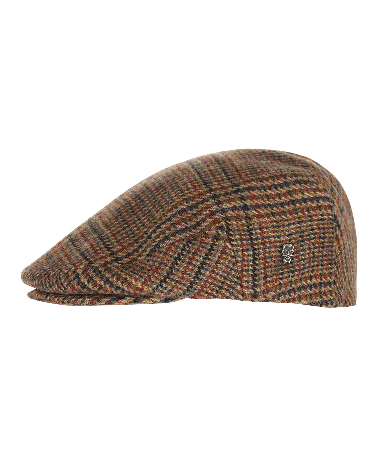 Klassieke Cap | Bruin Houndstooth Rood Blauw