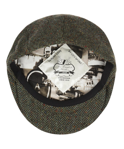 Klassieke Cap | Groen Herringbone Donegal